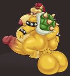  absurd_res anthro balls big_balls big_penis bowser butt genitals heftyotter hi_res huge_balls huge_penis hyper hyper_balls hyper_genitalia hyper_penis koopa looking_back male mario_bros nintendo nipples overweight overweight_anthro overweight_male penis scalie solo video_games 