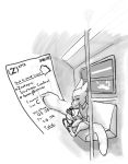  2020 anthro barefoot canid canine clothed clothing disney english_text fox fully_clothed fur greyscale holding_object inside male mammal monochrome pawpads red_fox rinehart_nye_(wynn) robcivecat sitting solo story story_in_description text ticket train vehicle window zootopia 