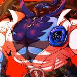  1:1 abs atlus big_pecs clothed clothing diego_(persona_5) flammars flower hi_res humanoid male mask megami_tensei megami_tensei_persona muscular muscular_humanoid muscular_male open_shirt pecs plant rose_(flower) shirt solo spoiler topwear video_games yongdasom zorro_(persona_5) 