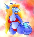  2020 anthro bikini clothing dragon female hi_res nendari_(ulitochka) solo swimwear tagme vagoncho wingless_dragon 