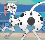  101_dalmatian_street 101_dalmatians absurd_res animal_genitalia animal_pussy big_butt butt canid canine canine_pussy canis collar dalmatian delilah_(101_dalmatians) disney dogina domestic_dog female feral genitals hi_res huge_butt huge_thighs hypergal mammal pussy solo swollen_pussy thick_thighs 