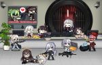  1boy 6+girls ak-12_(girls_frontline) ak-15 ak-15_(girls_frontline) alternate_costume alternate_hairstyle an-94 an-94_(girls_frontline) architect_(girls_frontline) arms_up assault_rifle bag bangs bank bank_vault bills binder bipod black_hair blue_eyes bound camera chibi closed_eyes clown_mask coin commander_(girls_frontline) commentary covered_mouth defy_(girls_frontline) desert_eagle diamond_(gemstone) dizzy_(feeling) drum_magazine duffel_bag english_commentary english_text executioner_(girls_frontline) formal gager_(girls_frontline) girls_frontline glasses gold_bar green_hair gun handgun heart hostage houston_(payday) hug hunter_(girls_frontline) intruder_(girls_frontline) long_hair m950a_(girls_frontline) mask military military_uniform monitor multicolored_hair multiple_girls necktie o_o one_side_up open_mouth payday_(series) plant purple_eyes red_beret rifle robbery rope rpk-16_(girls_frontline) saf_(girls_frontline) sangvis_ferri scarecrow_(girls_frontline) shaded_face sidelocks silver_hair smile spiral_eyes spoken_heart streaked_hair suit suitcase television the_mad_mimic thighhighs tied_up token twintails uniform weapon white_hair 