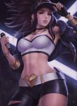  akali cleavage league_of_legends mirco_cabbia torn_clothes 