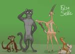  antelope anthro balls bovid bucky_oryx-antlerson butt caprine dawn_bellwether disney duke_weaselton emmitt_otterton falseseke felid fellatio female forced forced_oral genitals grabbing_ears group hi_res hug lutrine male male/female mammal mrs._otterton mustela mustelid musteline nudism oral pantherine penile penis pronk_oryx-antlerson renato_manchas sex sheep zootopia 