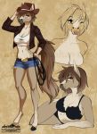  2020 4_toes 5_fingers alishka anthro bra brown_hair clothed clothing digital_media_(artwork) english_text equid equine eyebrows eyelashes female fingers hair hi_res horse mammal midriff navel panties smile solo text toes underwear url 
