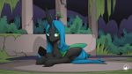  16:9 2020 arthropod blue_hair changeling digital_drawing_(artwork) digital_media_(artwork) female feral friendship_is_magic green_eyes hair hasbro hi_res hooves my_little_pony mysticalpha outside queen_chrysalis_(mlp) shaded signature solo watermark widescreen 