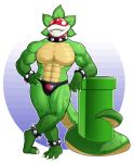  absurd_res anthro badroy clothing elemental_creature flora_fauna hi_res male mario_bros muscular muscular_anthro muscular_male nintendo piranha_plant plant plantera solo terraria thong underwear video_games 