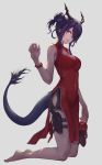  arknights ch&#039;en_(arknights) chinadress heels horns tail yasu_(segawahiroyasu) 