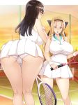  ass cameltoe nakamura_yukitoshi pantsu skirt_lift tennis 