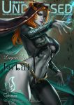  1girl black_skin bottomless breasts dandon_fuga dark_skin highres jewelry large_breasts light_smile lipstick looking_at_viewer magic makeup midna midna_(true) orange_hair red_eyes solo standing tattoo the_legend_of_zelda the_legend_of_zelda:_twilight_princess 