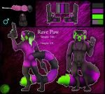  ailurid anthro balls bodily_fluids cum fellowwolf feral genital_fluids genitals gun male mammal model_sheet penis ranged_weapon red_panda weapon 