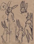  absurd_res anthro balls canid canine comic duo erection female fox genitals hare hi_res huge_filesize lagomorph leporid lirkov male mammal nude open_mouth penis red_fox simple_background traditional_media_(artwork) 