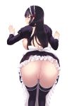  anus ass breasts cait maid nipples no_bra nopan open_shirt pussy skirt_lift tagme thighhighs uncensored waitress 