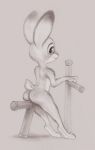  2020 anthro butt dipstick_ears disney female fuchs fur grey_background hi_res improvised_dildo improvised_sex_toy judy_hopps lagomorph large_penetration leporid looking_back mammal masturbation monochrome multicolored_ears nude object_in_pussy object_insertion penetration police_baton pr_24 rabbit simple_background sketch smile solo three-quarter_view traditional_media_(artwork) vaginal vaginal_masturbation vaginal_object_insertion vaginal_penetration zootopia 