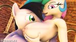  16:9 3d_(artwork) 4k absurd_res anthro anthrofied big_breasts breast_smother breasts digital_media_(artwork) duo equid female friendship_is_magic hair hasbro hi_res male male/female mammal multicolored_hair my_little_pony nude princess_celestia_(mlp) smothering sprinkles_(artist) widescreen 