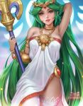  daria_leonova dress kid_icarus no_bra palutena thighhighs weapon 