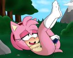  amy_rose anus blush breasts clothing dildo eulipotyphlan female genitals hedgehog jupiterorange legwear looking_pleasured mammal masturbation nipples nude penetration pussy sex_toy socks solo sonic_boom sonic_the_hedgehog_(series) tenshigarden toying_self vaginal vaginal_masturbation vaginal_penetration 