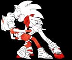  2017 alternate_eye_color amy_rose anthro biped black_background clothing dress duo eulipotyphlan eye_contact female footwear frown gloves half-closed_eyes hand_holding handwear hedgehog legwear looking_at_another male male/female mammal narrowed_eyes neckerchief red_eyes restricted_palette ryaa1234 shoes simple_background smile sonic_boom sonic_the_hedgehog sonic_the_hedgehog_(series) standing wraps 