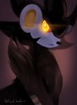  artist_name closed_mouth commentary english_commentary gen_4_pokemon glowing glowing_eyes heart highres luxray no_humans pokemon pokemon_(creature) purple_background red_sclera simple_background solo spacecolonie tumblr_username upper_body yellow_eyes 