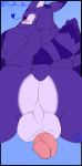  absurd_res anthro back_muscles balls big_balls big_butt big_the_cat blue_background blush butt butt_focus domestic_cat felid feline felis fur genitals green_eyes hairy_balls hi_res male mammal purple_body purple_fur rear_view showing_butt simple_background solo sonic_the_hedgehog_(series) striped_body striped_fur striped_tail stripes tail_tuft tearex tuft video_games white_body white_fur 