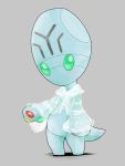  drawfag elgyem full_body gen_5_pokemon green_eyes grey_background no_humans pokemon pokemon_(creature) see-through simple_background standing 