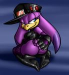  2012 anthro avian big_butt bird bottomless breasts butt clothed clothing crovirus female fishnet fishnet_legwear footwear high_heels kneeling legwear non-mammal_breasts rubber shoes solo sonic_riders sonic_the_hedgehog_(series) wave_the_swallow 