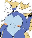  anthro anthrofied armor beard big_breasts breasts claws facial_hair female gearfactory genitals hair headgear helmet huge_breasts mature_female nintendo nipples nude orange_eyes pok&eacute;mon pok&eacute;mon_(species) pok&eacute;morph pussy samurott simple_background solo thick_thighs video_games white_background white_hair wide_hips 