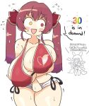  1girl bare_shoulders blush breasts hair_ribbon heterochromia hololive hololive_english houshou_marine large_breasts long_hair looking_at_viewer no_eyepatch notnoe_(dxcl) official_alternate_hairstyle open_mouth red_eyes red_hair red_ribbon ribbon smile solo twintails virtual_youtuber yellow_eyes 