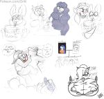 anthro auntie_vixen bear big_breasts breasts canid canine cherry_(foo) clothing digital_media_(artwork) drxii female foo_(foo) fox fur giant_panda gooseberry_kobold hi_res huge_breasts ikusame kobold mammal torn_clothing