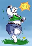  anthro big_breasts breasts cleavage clothed clothing ear_piercing evelyn_(sff) felid feline female fur hi_res looking_at_viewer mammal nibhaaz outside piercing polar_bear slightly_chubby smile solo standing sun super_fuck_friends teeth thick_thighs tongue ursid ursine white_body white_fur wide_hips 