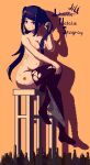  1girl absurdres bottle breasts hair_between_breasts hand_on_own_knee hickey highres jill_stingray mitiglinide nude panties pixel_art purple_hair red_eyes sitting thighhighs torn_clothes torn_thighhighs twintails underwear va-11_hall-a writing_on_wall 