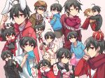  6+boys :&lt; :x a-ya_(shuuen_no_shiori) aged_down ahoge alternate_costume animal_ears arm_up bespectacled black_hair black_jacket black_sweater blazer blue_hoodie blue_necktie book bright_pupils brown_capelet brown_hair brown_headwear buttons c-ta cabbie_hat cape capelet cardigan casual cat_ears cellphone character_doll chibi chibi_inset child chinese_commentary closed_mouth collarbone collared_shirt colored_eyepatch colored_text commentary_request covered_mouth cowboy_shot cross crown demon_tail double-breasted double-parted_bangs drawstring expressionless eyepatch facing_viewer fake_animal_ears flower flower_(symbol) fringe_trim from_side full_body fur-trimmed_cape fur_trim glasses gradient_background greek_cross grey_jacket grey_shorts hair_between_eyes hat highres holding holding_book holding_magnifying_glass holding_phone holding_stuffed_toy hood hood_down hoodie hugging_object innertube jacket long_sleeves looking_ahead looking_at_viewer looking_to_the_side lop_rabbit_ears magnifying_glass male_focus multiple_boys multiple_persona necktie one_eye_closed open_mouth pants phone pink_background pink_innertube plaid plaid_headwear plaid_pants rabbit_ears rata_(m40929) rectangular_eyewear red_cape red_cardigan red_eyes red_flower red_headwear red_necktie red_pants red_shawl red_trim school_uniform semi-rimless_eyewear shawl shirt short_hair shorts shouting shuuen_no_shiori_project sitting smartphone smile socks stuffed_animal stuffed_rabbit stuffed_toy sweat sweater tail translation_request under-rim_eyewear upper_body v-neck white_pupils white_shirt white_socks yellow_jacket 
