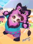  absurd_res anthro chibi clothing costume fall_guys felid feline fur hi_res lew_lromstar lion lromstar_(artist) male mammal mask pantherine solo video_games 