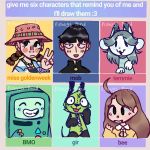  1:1 adventure_time bee_and_puppycat bmo cartoon_hangover cartoon_network hair invader_zim mammal mob_psycho_100 nickelodeon one_(manga) tem temmie_(undertale) undertale video_games white_body 