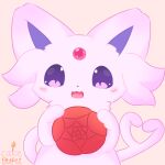 cakebufu canid canine eeveelution espeon female feral generation_2_pokemon mammal nintendo pokemon pokemon_(species) solo