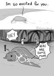  ambiguous_gender comic dialogue english_text female feral human jenny_jinya male mammal monochrome reptile scalie sea_turtle text turtle water 