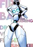  1girl absurdres blue_eyes colored_skin disney drossel_von_flugel fireball_(series) highres humanoid_robot joints looking_at_viewer no_humans no_mouth robot robot_girl robot_joints shiny_skin solo thick_thighs thighs user_gttg8478 white_skin 