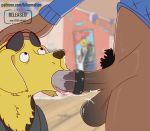  animated anthro anthro_on_anthro anthro_penetrated anthro_penetrating anthro_penetrating_anthro balls bikomation bird_dog body_hair bojack_horseman bojack_horseman_(character) bouncing_balls canid canine canis choker clothed clothing conditional_dnp deep_throat domestic_dog duo equid equine erection fellatio forced forced_oral fur genitals horse hunting_dog jewelry labrador male male/male male_penetrated male_penetrating male_penetrating_male mammal mr._peanutbutter necklace netflix open_mouth oral oral_penetration penetration penile retriever sex short_playtime tongue 