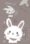 air_(disambiguation) anthro blush chibi digital_media_(artwork) eyes_closed female fluffy fur happy hi_res lagomorph leporid long_ears looking_at_viewer mammal mell open_mouth rabbit reimentyuru sanrio simple_background smile solo white_body white_fur wish_me_mell