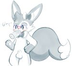  2022 3_fingers anthro big_tail blush bodily_fluids cum cum_in_mouth cum_inside cum_on_penis deltra digital_drawing_(artwork) digital_media_(artwork) duo eeveelution fellatio fingers generation_6_pokemon genital_fluids genitals hi_res male male/male nintendo oral paws penile penis pokemon pokemon_(species) sex shaded sketch standing sylveon tail zakiredlight 