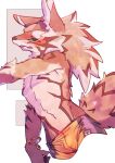  2024 absurd_res anthro black_sclera brown_body brown_fur canid canine canis clothed clothing fur green_eyes hi_res holding_object jackal ka_ramono lifewonders male mammal seth_(tas) solo striped_body striped_fur stripes tail tokyo_afterschool_summoners white_body 