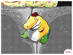  2024 2d_animation 4:3 alligator alligatorid animated border candy clothing colored crocodilian dessert digital_media_(artwork) feral flipnote_studio_(artwork) food food_creature frame_by_frame front_view full-length_portrait glitch_productions green_body gummigoo_(tadc) gummy_(food) gummy_creature halftone hat hat_only headgear headgear_only headwear headwear_only keke_(artist) living_candy loop male male_feral meme mostly_nude no_sound overweight overweight_feral overweight_male portrait reptile scalie seamless_loop shaded short_playtime sitting sitting_baby_alligator_meme solo the_amazing_digital_circus three-quarter_view white_border yellow_body 