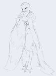  anthro avian beak big_breasts biped bird breasts claws corvid covering covering_breasts covering_self digital_media_(artwork) digitigrade european_mythology feathered_wings feathers feet female greek_mythology harpy hi_res monochrome mythological_avian mythological_creature mythology neck_tuft nipples non-mammal_breasts nude open_mouth oscine passerine proxicute ronja_the_robber&#039;s_daughter_(series) simple_background sketch solo standing tail talons thick_thighs toes tuft white_background wing_fingers winged_arms wings 