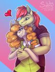  anthro bright_mac_(mlp) cute_face digital_drawing_(artwork) digital_media_(artwork) duo equid equine female friendship_is_magic hasbro hi_res horse hug love male male/female mammal my_little_pony patreon_reward pear_butter_(mlp) pony romeo_and_juliet smile sunny_way 