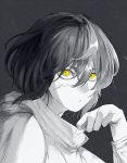  1boy cloak gannen_harst hood hood_down hooded_cloak male_focus short_hair solo the_saga_of_darren_shan the_saga_of_larten_crepsley upper_body yellow_eyes younger 