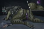  3:2 absurd_res all_fours anal anal_beads anal_masturbation anal_penetration anthro anus brouva geth hi_res humanoid legion_(mass_effect) looking_at_viewer lube lube_on_sex_toy machine male mass_effect masturbation penetration robot sex_toy solo video_games 