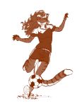  anthro ball bottomwear clothed clothing elis_(boxofkittens) felid female fully_clothed fur hair long_hair mammal monochrome pantherine ponytail running shirt shorts simple_background soccer_ball soccer_uniform solo sportswear striped_body striped_fur striped_tail stripes t-shirt thetiedtigress tiger topwear uniform white_background 