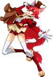  1girl :d animal_ear_fluff animal_ears arm_up bangs bike_shorts boots brown_cape cape cure_chocolat dog_ears dog_girl dog_tail earrings eyebrows_visible_through_hair full_body fur-trimmed_boots fur_trim gloves hair_between_eyes jacket jewelry kirakira_precure_a_la_mode knee_boots long_sleeves looking_at_viewer miniskirt open_mouth outstretched_arm outstretched_hand pleated_skirt precure red_eyes red_footwear red_hair red_jacket red_shorts rick.black shiny shiny_hair short_hair short_shorts shorts shorts_under_skirt simple_background skirt smile solo tail thighhighs white_background white_gloves white_legwear zettai_ryouiki 