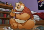  anthro belly cricetid dj dj-rodney fan_(disambiguation) fanboy forebucks forepawz geek hamster male mammal model nerd overweight painting paws rodent rodney slightly_chubby star travel trek 