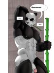  anthro armpit_sniffing beastars facial_scar genitals giant_panda gouhin hi_res humanoid_genitalia humanoid_penis male mammal muscular muscular_anthro muscular_male penis scar sniffing solo tush ursid 